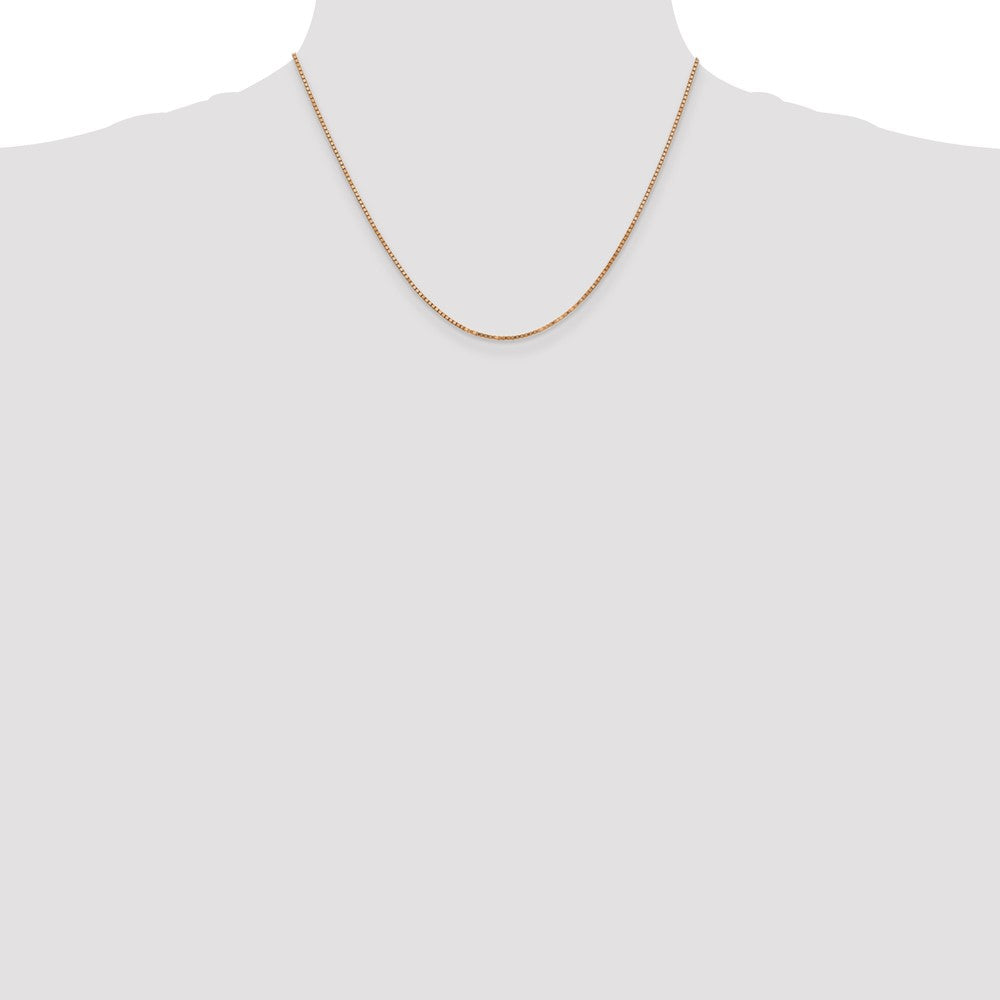 Buy High-Quality 14K Rose Gold 18-Inch 1.3mm Box Link Chain - Stylish Value!
