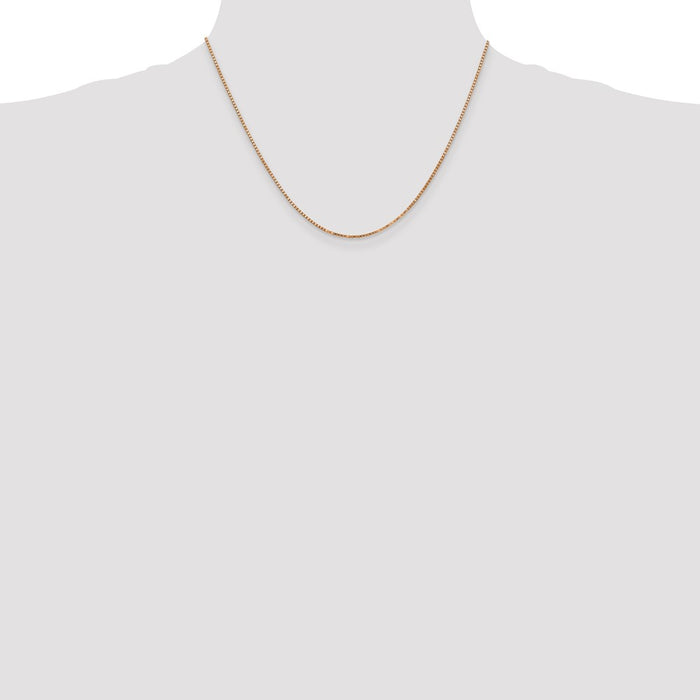 Buy High-Quality 14K Rose Gold 18-Inch 1.3mm Box Link Chain - Stylish Value!-4