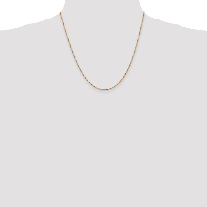 Shop Stylish 14K Rose Gold 20-Inch Box Link Chain - 1.3mm, Affordable Luxury-4