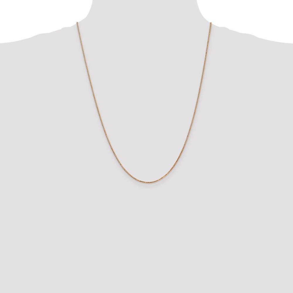 Buy Stylish 24-Inch 14K Rose Gold Box Link Chain - 1.3mm, Lobster Clasp