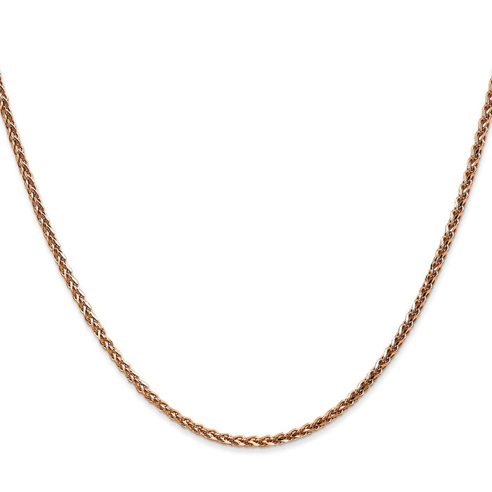 Shop Exclusive 14K Rose Gold 30-Inch 2.1mm Diamond-Cut Spiga Chain, Stylish!-2