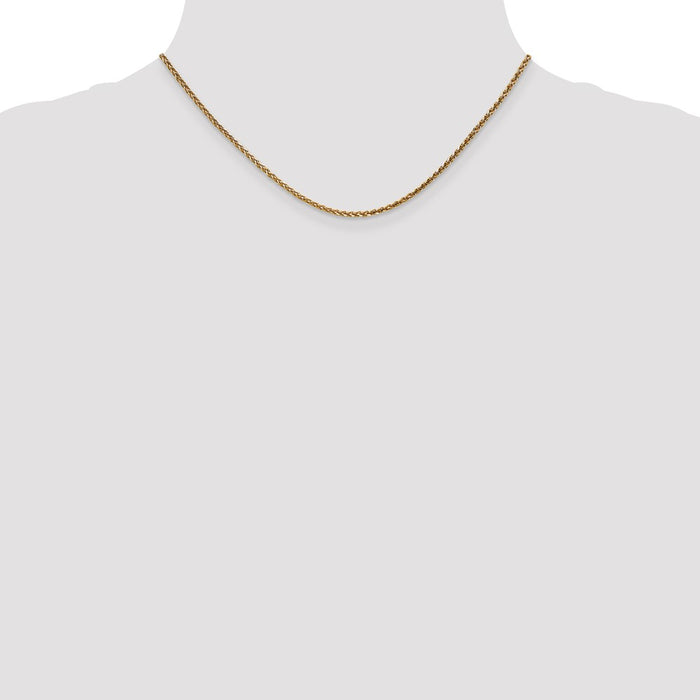 Shop Stylish 14K Rose Gold 16-Inch Diamond-Cut Spiga Chain - Affordable Luxury!-4