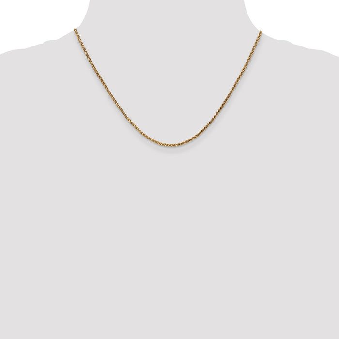 Exclusive 14K Rose Gold 18-Inch Diamond-Cut Spiga Chain, Stylish 2.1mm Design-4