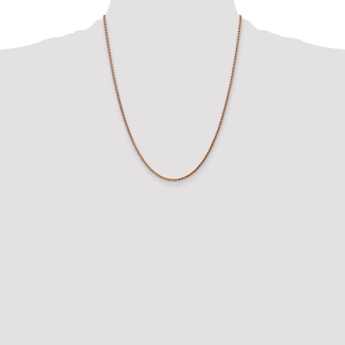 Shop Exclusive 22-Inch 14K Rose Gold 2.1mm Diamond-Cut Spiga Chain - Stylish!-4