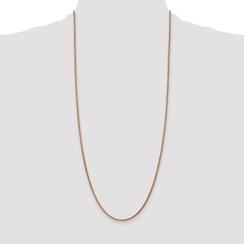 Shop Exclusive 14K Rose Gold 30-Inch 2.1mm Diamond-Cut Spiga Chain, Stylish!