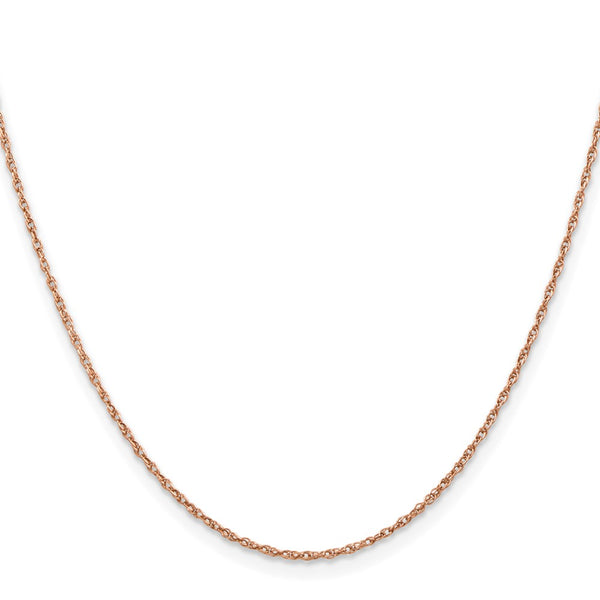 14K Rose Gold Baby Rope Chain 24" 1.15mm