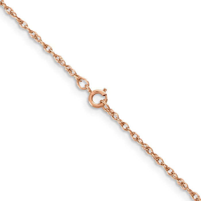 High-Quality 14K Rose Gold 18-Inch Baby Rope Chain, Stylish 1.15mm Design-3