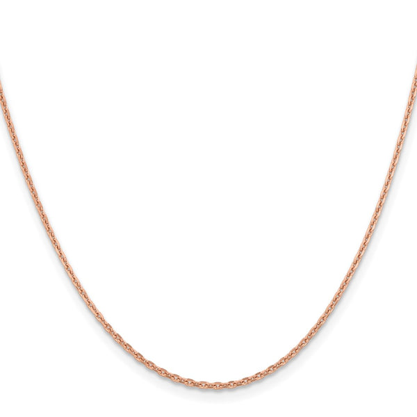 14K Rose Gold Diamond-Cut Cable Chain - 1.8mm Links