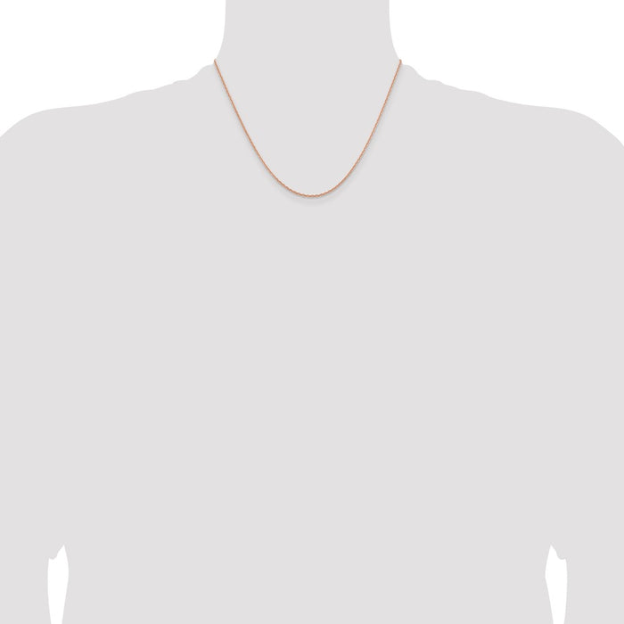 Buy Exclusive 14K Rose Gold 18-Inch Diamond-Cut Cable Chain, 1.8mm Links-4