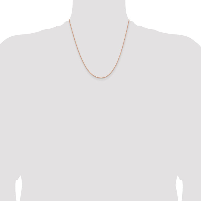 Shop 14K Rose Gold 20-Inch Diamond-Cut Cable Chain, Stylish 1.8mm Links!-4