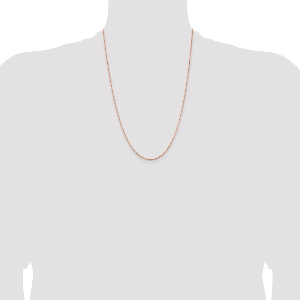 Shop Stylish 14K Rose Gold 24-Inch Diamond-Cut Cable Chain, 1.8mm