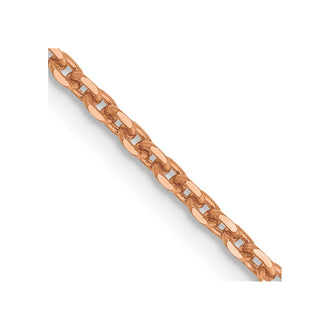 Shop Stylish 14K Rose Gold 24-Inch Diamond-Cut Cable Chain, 1.8mm