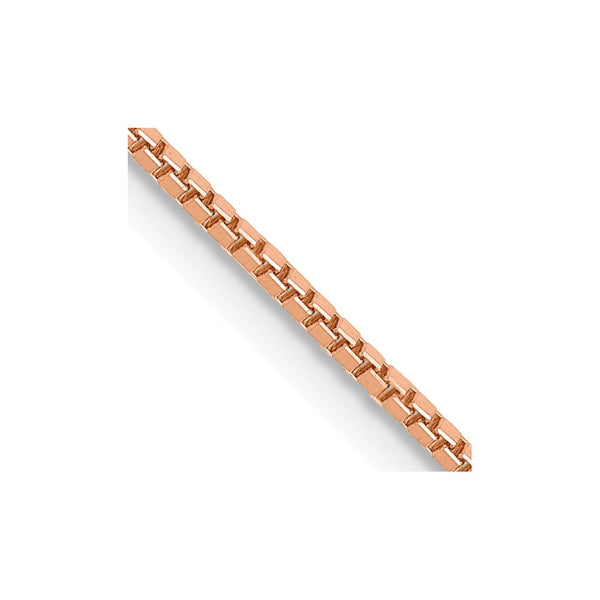 14K Rose Gold 30-Inch Box Link Chain