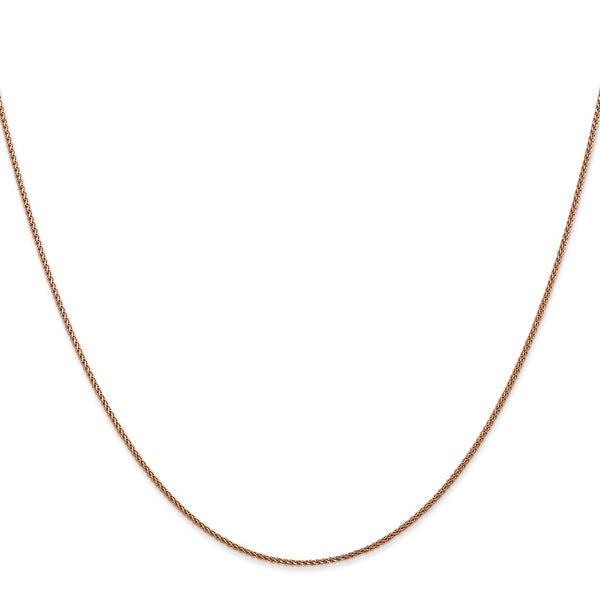 30-Inch 14K Rose Gold Diamond-Cut Spiga Chain