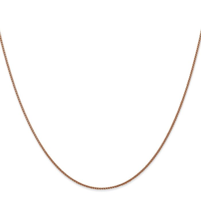 Shop Stylish 14K Rose Gold Diamond-Cut Spiga Chain - 16-Inch, 1.05mm Thickness-2