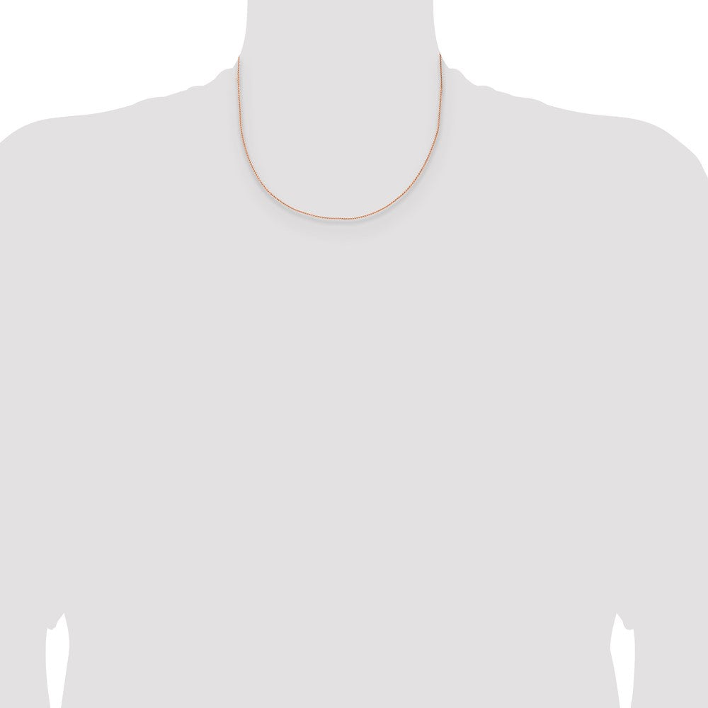 Exclusive 14K Rose Gold 1mm Spiga Chain - 18-Inch Stylish Jewelry Choice