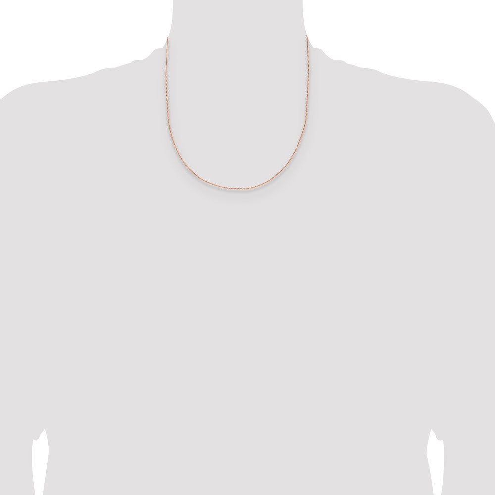 Shop Stylish 14K Rose Gold 20-Inch Solid Polished Spiga Chain - 1mm Luxury!