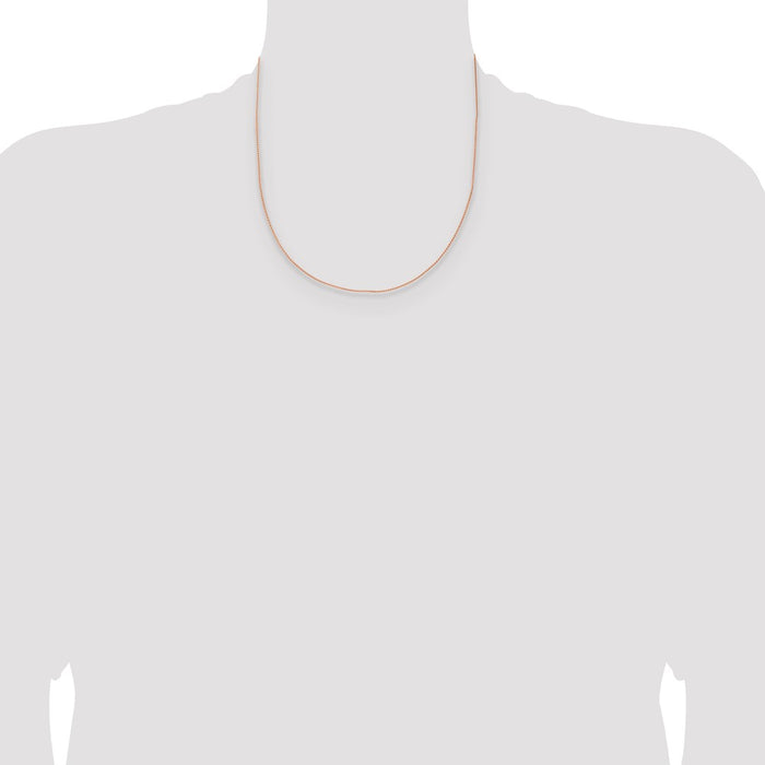 Shop Stylish 14K Rose Gold 20-Inch Solid Polished Spiga Chain - 1mm Luxury!-4