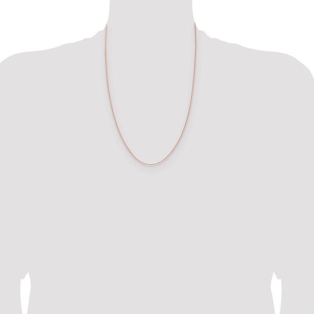 Buy Stylish 14K Rose Gold Spiga Chain - 24-Inch, 1mm Solid Polished