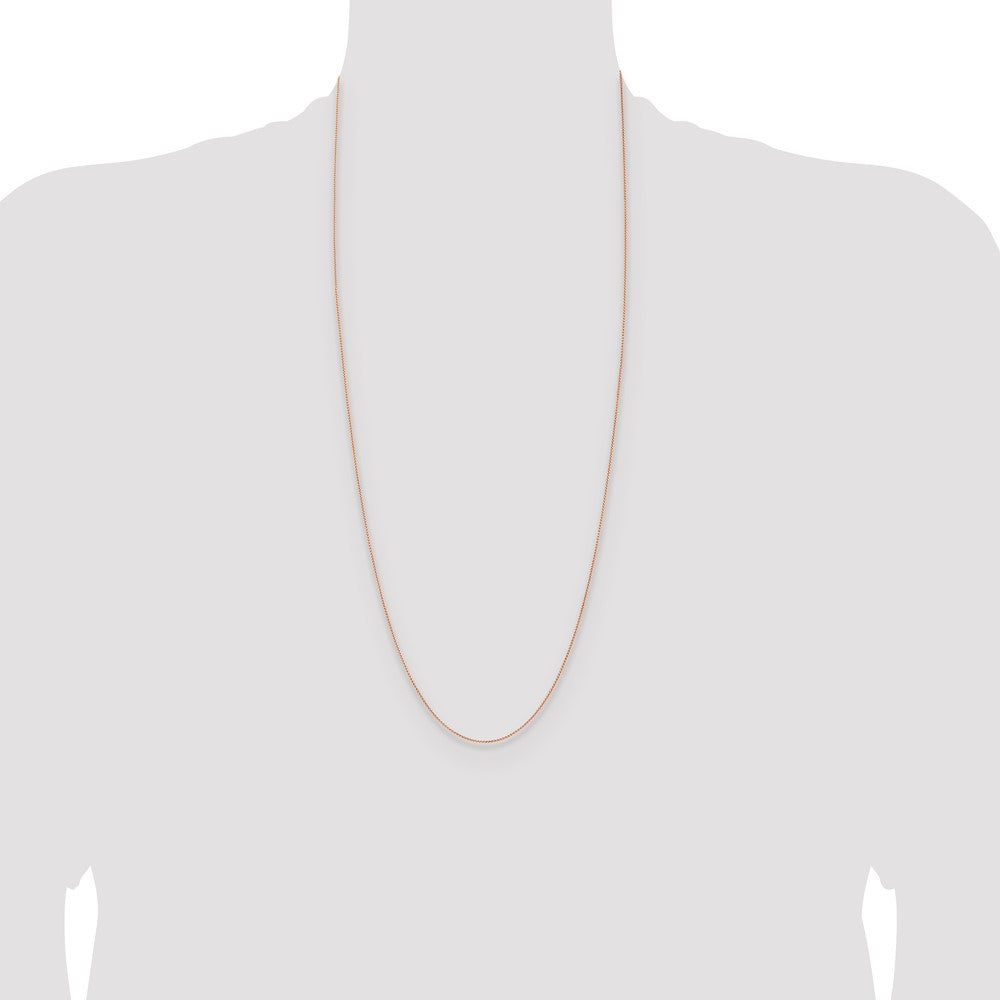 Shop 30-Inch 14K Rose Gold 1mm Solid Polished Spiga Chain - Stylish Luxury