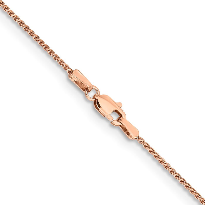 Shop Stylish 14K Rose Gold 20-Inch Spiga Chain - 1.25mm, Luxury Quality!-3