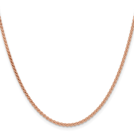 Buy 14K Rose Gold Spiga Chain - 24-Inch, 2.1mm, Stylish & Affordable