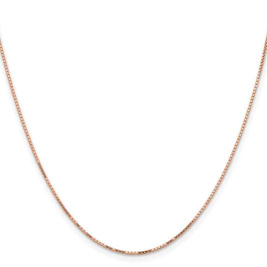 Shop Stylish 14K Rose Gold 20-Inch .95mm Box Link Chain - Luxury Lobster Clasp