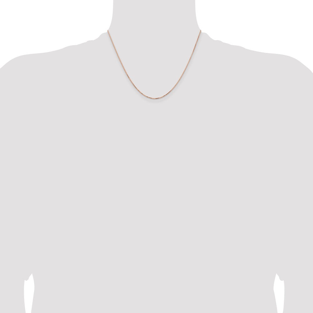 High-Quality 14K Rose Gold 18-Inch .95mm Box Link Chain - Stylish Value!