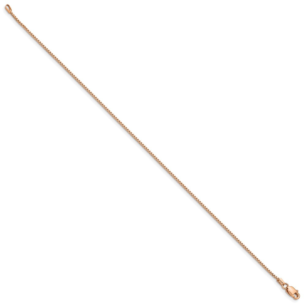 Buy Stylish 14K Rose Gold Box Link Bracelet, 7-Inch, .95mm - Affordable Luxury!
