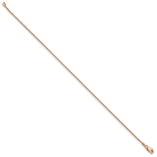 Buy Stylish 14K Rose Gold Box Link Bracelet, 7-Inch, .95mm - Affordable Luxury!