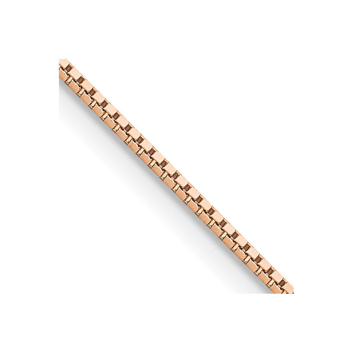 High-Quality 14K Rose Gold 24-Inch .95mm Box Link Chain - Stylish Value!-1