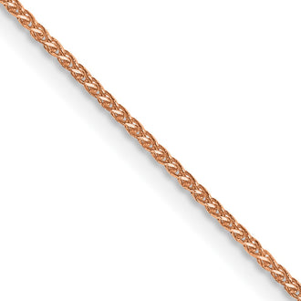Shop Stylish 14K Rose Gold Diamond-Cut Spiga Chain - 16-Inch, 1.05mm Thickness