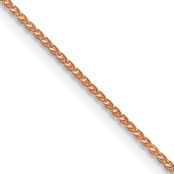 30-Inch 14K Rose Gold Diamond-Cut Spiga Chain