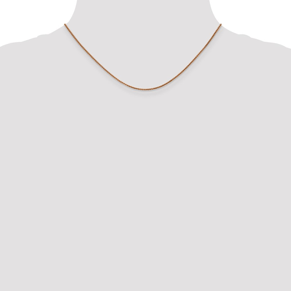 Shop Stylish 14K Rose Gold 16-Inch Diamond-Cut Spiga Chain - Affordable Luxury!