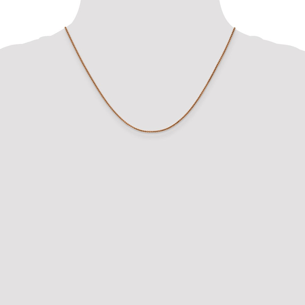 Buy Exclusive 14K Rose Gold 18-Inch Diamond-Cut Spiga Chain - 1.25mm, Stylish!