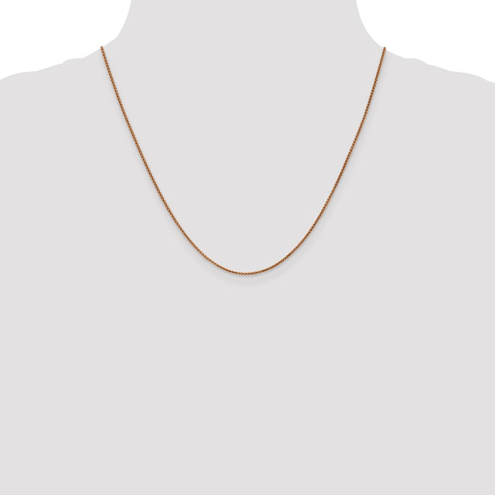 Shop Stylish 14K Rose Gold 20-Inch Diamond-Cut Spiga Chain - 1.25mm Thick-4
