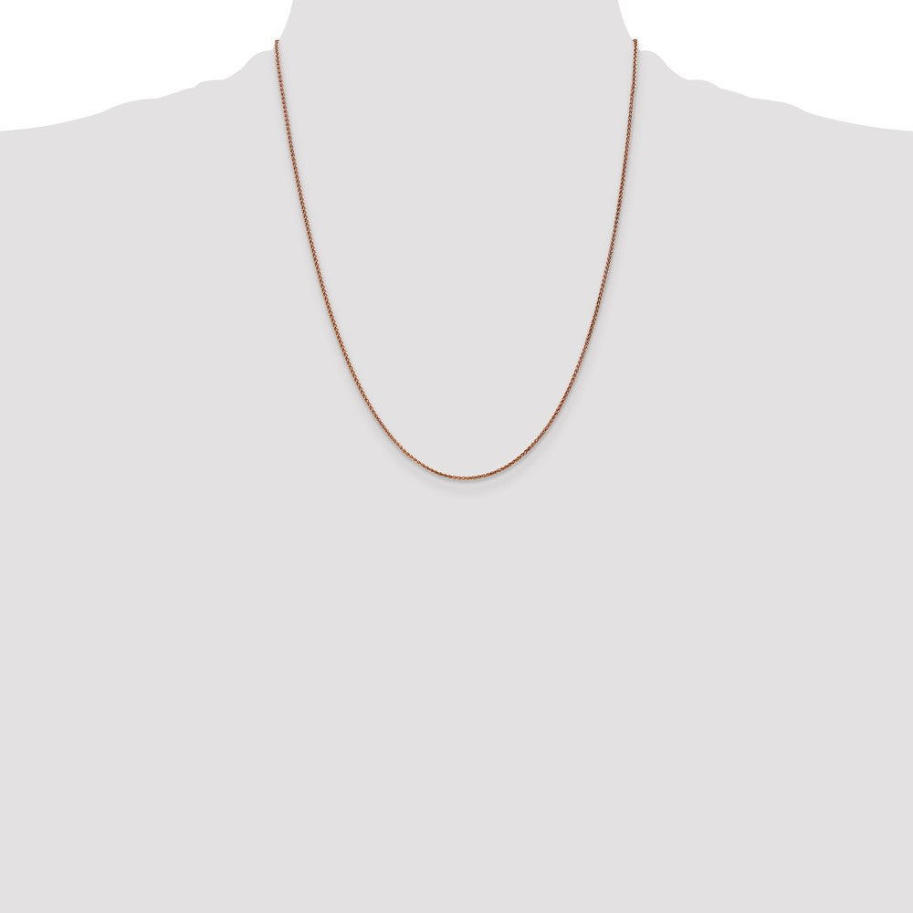 Buy Stylish 14K Rose Gold 22-Inch Diamond-Cut Spiga Chain - 1.25mm Quality