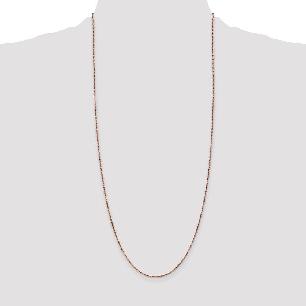 Shop 30-Inch 14K Rose Gold Diamond-Cut Spiga Chain - Stylish & Affordable!