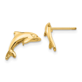 High-Quality 14K Gold Dolphin Earrings - Stylish Design, Affordable Luxury