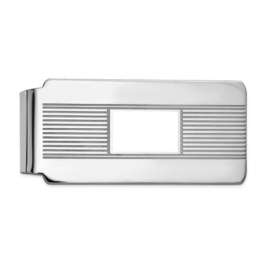 Buy Stylish Rhodium-Plated Sterling Silver Picture Money Clip - Affordable Luxury