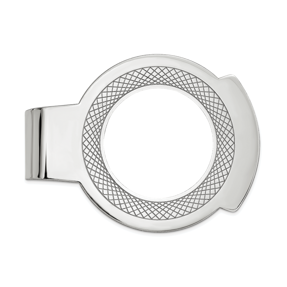 Exclusive Rhodium-Plated Sterling Silver Picture Money Clip - Stylish Value