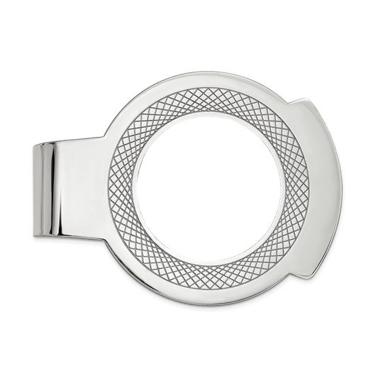 Exclusive Rhodium-Plated Sterling Silver Picture Money Clip - Stylish Value