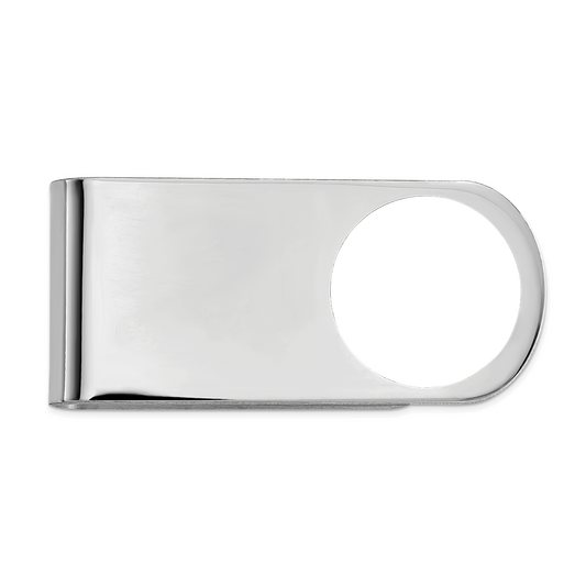 High-Quality Rhodium-Plated Sterling Silver Money Clip | Stylish & Affordable