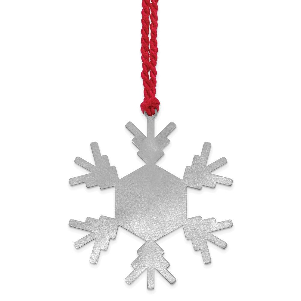 Buy Exclusive Rhodium-Plated Sterling Silver Snowflake Photo Ornament | Stylish Gift