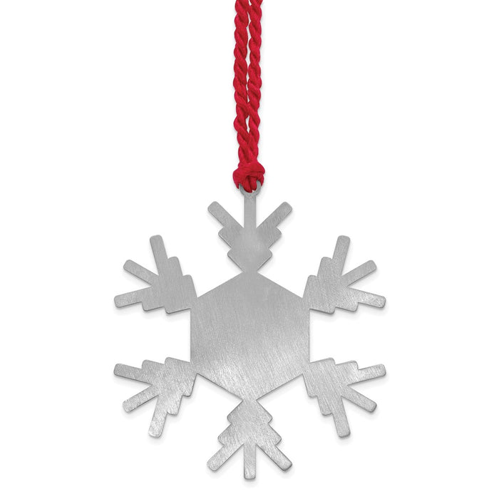 Buy Exclusive Rhodium-Plated Sterling Silver Snowflake Photo Ornament | Stylish Gift-3