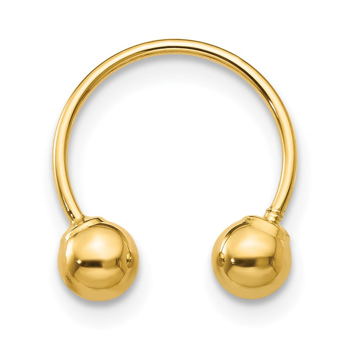 Shop Stylish 14K Gold Madi K Half Hoop Screwback Earrings - .85mm, Lightweight-1