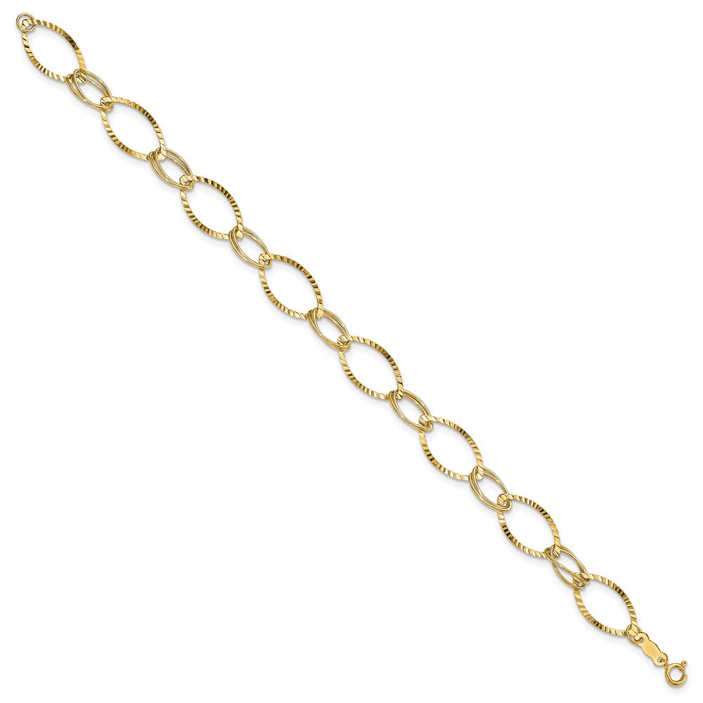 Shop 14K Elegant Link Bracelet - Stylish Design, 7.5 inches, Affordable Luxury