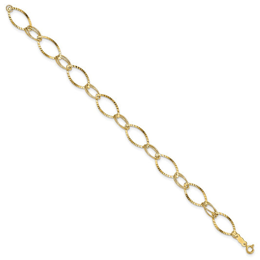 Shop 14K Elegant Link Bracelet - Stylish Design, 7.5 inches, Affordable Luxury