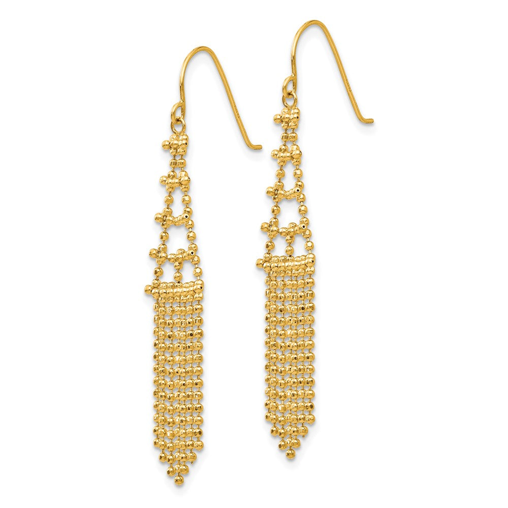 High-Quality 14K Gold Beaded Earrings - Stylish and Affordable Elegance