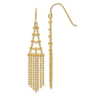 High-Quality 14K Gold Beaded Earrings - Stylish and Affordable Elegance